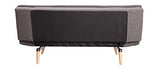 Miliboo Canapé Convertible scandinave 3 Places Gris foncé Senso