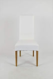 Tommychairs - Set 4 chaises Luisa pour Cuisine, Bar et Salle à Manger, Robuste Structure en Bois de hêtre peindré en chêne, Assise et Dossier rembourrés et revêtus en Cuir Artificiel Couleur Blanc