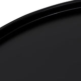 Furnhouse Ibbe Design Opus Ronde Table Basse de Salon Style Moderne Skandinave Table de Salon Noir, MDF et Bois Pieds en Bois de Hêtre Massif, 90x90x45 cm