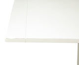 Biscottini Table Extensible à Livre en Bois Massif de Tilleul - Style Country - Structure et Plateau Blanc Vieilli L 90 x P 90 x H 80 cm