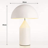 Lampe Champignon Moderne LED Lampe de Chevet Lampea Poser Protection Yeux Bureau Chambre Salon Hôtel Métallique 28x40CM,White