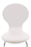 Chaise Empilable Diego en Similicuir et Support en Métal - Chaise de Salle de Conférence avec Dossier, Couleur au Choix:, Couleur:Blanc/Blanc