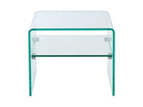 Vente-unique - Table de Chevet STILEOS - 1 Niche - Verre trempé