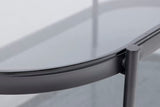 AC Design Furniture Bertha Table Basse, Verre, Gris, H: 42 x B: 95 x T: 50 cm