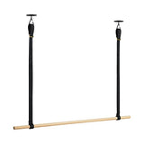 MOB-IN Kit penderie Suspendue Effet Cuir - Barre Portant Dressing sous Plafond 1 m + Lanière Ceinture Simili Cuir - VIKY