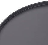 Furnhouse Ibbe Design Opus Ronde Table Basse de Salon Style Moderne Skandinave Table de Salon Gris, MDF et Bois Pieds en Bois de Hêtre Massif, 90x90x45 cm