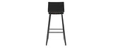 Miliboo Tabourets de Bar Design Noir 76 cm (Lot de 2) ONA