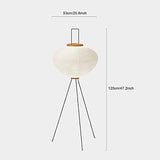 Lampe En Papier De Riz, Lampadaire De Style Japonais Pour Chambres À Coucher, Lampe Sur Pied En Papier De 120 Cm / 47,2 Pouces, Abat-jour En Papier De Riz Fait À La Main, Support De Lampe E27