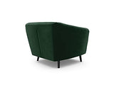 Fauteuil Velours, Etoile, 1 Place, Vert Bouteille, 113x91x77