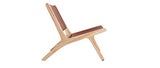 Miliboo Fauteuil Ethnique Marron et Bois Clair Bondi