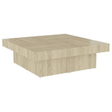 vidaXL Table Basse Table d'Appoint Table de Canapé Bout de Canapé Meuble de Salle de Séjour Salon Intérieur Chêne Sonoma 90x90x28 cm Aggloméré