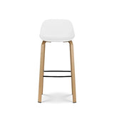 Kosmi - Tabouret de Bar Style scandinave avec Pieds Effet Bois en métal - Hauteur 66cm