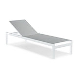 Gartentraum Chaise Longue de Jardin avec Roues et Dossier réglable - Chaise Longue Spirabilis/Blanc