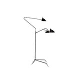 MZXUN Nordic DaWn Spider Serge Mouille Lampadaire à LED pour chambre à coucher Style industriel Simple Salon Couleur de l'abat-jour : 3 têtes Noir