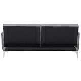 Beliani Canapé Convertible en Polyester Gris 3 Places Taies Déhoussables Rembourré Lucan