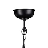 Relaxdays Lampe à suspensions style industriel Shabby luminaire de plafond métal diamètre 40,5 cm LED , noir