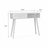 Alice's Home Console en cannage 100x29x81cm - Bohème - 1 tiroir.1 Espace de Rangement. Pieds scandinaves en Bois. 1 poignée