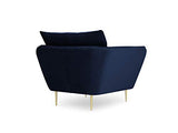 Mazzini Sofas Fauteuil Velours, Verveine, 1 Place, Bleu Roi, 114x88x90