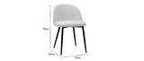 Miliboo Chaises en Tissu Effet Laine bouclée écru et métal Noir (Lot de 2) Celeste