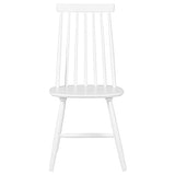 Lot 2 Chaises Blanches en Bois Naturel Design Classique Idéales pour Cuisine ou Salle à Manger au Style Scandinave ou Traditionnel Beliani