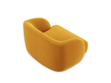 MICADONI Fauteuil Velours, Miley, 1 Place, Jaune, 109x85x74 Fabriqué en Europe