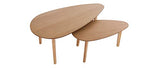 Miliboo Tables Basses gigognes scandinaves Bois Clair chêne (Lot de 2) ARTIK