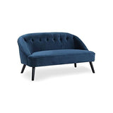 Menzzo Ioan Canapé, Velours, Bleu, 128