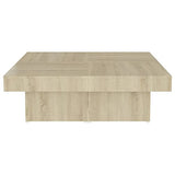 vidaXL Table Basse Table d'Appoint Table de Canapé Bout de Canapé Meuble de Salle de Séjour Salon Intérieur Chêne Sonoma 90x90x28 cm Aggloméré