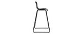 Miliboo Tabourets de Bar Design Noir 76 cm (Lot de 2) ONA