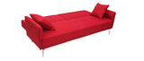 Miliboo Canapé Convertible Design 3 Places en Tissu Rouge Elin