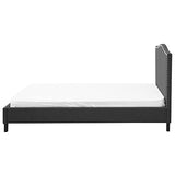 Beliani Sommier et Cadre pour Lit Double 180 x 200 cm en Tissu Gris Rétro Moderne Montpellier