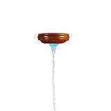 Relaxdays Suspension luminaire abat-jour en métal avec couleur tendance HxlxP: 116 x 36 x 36 cm lampe style industriel hauteur réglable, bleu clair