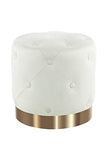 Qiyano Banquette rembourrée en velours - Tabouret de coiffeuse - Beige