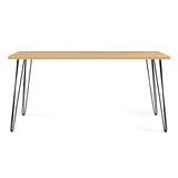 IDMarket - Table à Manger Vintage Noemi 8 Personnes Bois Pied épingle 160 cm