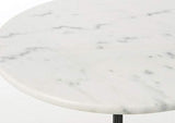 Table De Bistro Ronde Marbre Et Pied Fonte Noir Amadeus