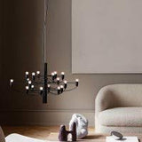 Flos 2097/18 Ampoules en fer à suspension dimmable par Gino Sarfaits – Noir mat, ampoules transparentes