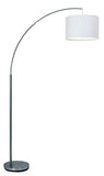 BRILLIANT 13258/05 Lampadaire blanc déporté CLARIE - E27 60w - Ampoule non incluse