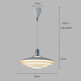 PH Suspension Salle à Manger Blanc Lampe De Salle à Manger Moderne Lampe Suspendue Table à Manger, Lampe Suspendue Nordique Pour Chambre Salon îLot De Cuisine, Aluminium, Douille E27, Ø38 cm