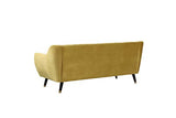 Mobilier Déco. Canapé 3 Places Velours Jaune Louise