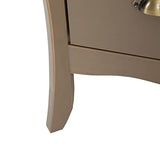 IDIMEX Commode de Chambre Antoinette Style Baroque Rococo Inspiration Louis XV Design Moderne, Rangement avec 3 tiroirs, en pin Massif lasuré Taupe