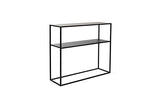 LIFA LIVING Basse en métal pour Salon, Table d'entrée Industrielle 85 x 30 x 100 cm Max 14 kg, Noir, 100x30x85 cm