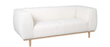 Miliboo Canapé 2-3 Places scandinave en Tissu Effet Laine bouclée écru Morris