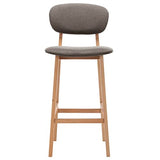 Chusui Lot de 2 tabourets de bar, bar, bar Stools, comptoir, tabouret de bar, tabouret de cuisine, tabouret de comptoir, accessoires de bar, tissu taupe