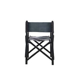 Fauteuil de réalisateur en véritable cuir noir