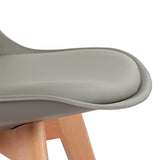 H.J WeDoo Lot de 2 chaises de Salle à Manger scandinaves, Chaises Rétro Bois de hêtre Massif - Gris