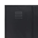 Tidyard Garde-Robe Métal | Armoire Metallique Industriel 2 Portes et 2 Tiroirs 90 x 40 x 180 cm Noir