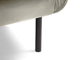 Cosmopolitan Design Canapé Velours, Vienna, 2 Places, Beige, 160x92x95