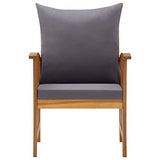 Tidyard Chaises de Jardin avec Coussins Fauteuil d'extérieur pour Patio ou Terrasse Bois d'acacia Massif 2 pcs