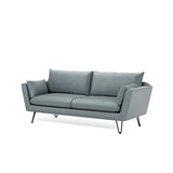 ARTHUR Canape droit fixe 4 places - Tissu gris - Contemporain - L 221 x P 88 cm