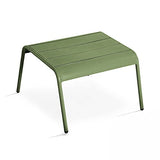 Fauteuil de Jardin Bas et Repose Pied en métal Vert Cactus